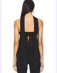 Sexy Sheer Chiffon Strapless Top with Scarf