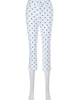 Elegant Polka Dot Print High Waist Cropped Pants