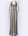 Stylish V-Neck Sleeveless Striped Dress