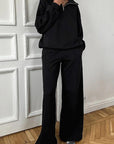 Fashionable Pink Sweatshirt and Pants Set for Women