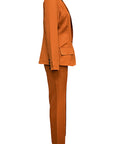 Elegant Long Sleeve Blazer and Flare Pants Set