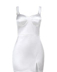 Chic V-Neck A-Line Dress with Slit