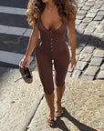 Sexy Waist Cinching Jumpsuit with Straps