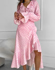 Elegant Ruffled V-Neck Dress for Women