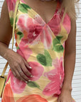Summer Women's Chiffon V-Neck Floral Dress