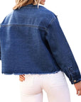 Fashionable Wash Denim Jacket for Women
