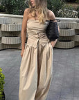 Trendy Solid Color Casual Balloon Pants for Women