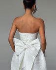 Summer Fashionable Strapless Mini Dress with Bow