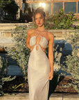 Summer Sexy Backless Dress with Chain Design