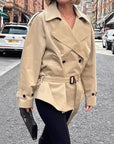 Stylish Long Sleeve Belted Coat for Women
