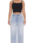 New Slim Fit Wide Leg Stretch Jeans for Women