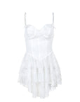 Summer Sexy Lace Ruffle A-Line Dress