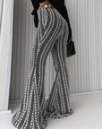 Trendy Color Block Flared Pants for Women