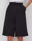 High-Waisted Casual Bermuda Shorts for Women