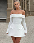 Elegant Off-Shoulder A-Line Dress for Women