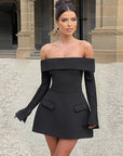 Elegant Off-Shoulder A-Line Dress for Women