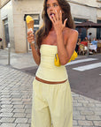 Casual Summer Pants Set with Sleeveless Top