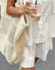 Casual White Tank Top and Shorts Set for Women