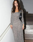 Elegant Polka Dot Dress with Square Neck