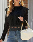 Lace Long Sleeve Top for Women 2023