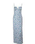 Sexy Floral Print Maxi Dress with Spaghetti Straps