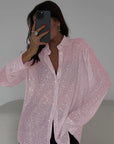 2026 New European and American Sequin Shirt