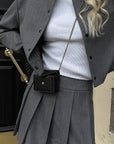 European and American Striped Slim Casual Set