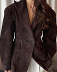 Stylish Suede Blazer for Autumn and Winter