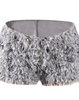 Sexy Low Rise Feather Sequined Shorts for Women