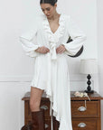 Chic Asymmetrical Ruffle Chiffon Dress