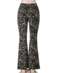 High Waist Leopard Print Flared Pants