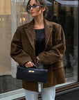 Winter Vintage Suede Jacket for Women