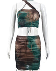 Chic Tie-Dye Two-Piece Dress Set