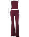 Stylish Sleeveless Crop Top and Pants Set