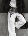 Lace Sheer Layered Mini Skirt for Women