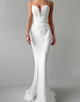 Elegant White Mermaid Dress for Women