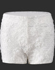 Lace 3D Flower Elastic Waist Shorts