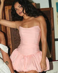 Sexy Floral Strapless Dress for Summer