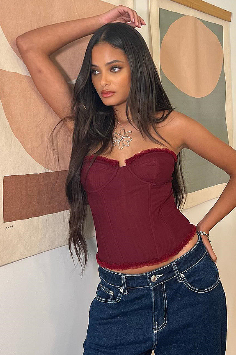 Lace Sexy French Style Sweetheart Top
