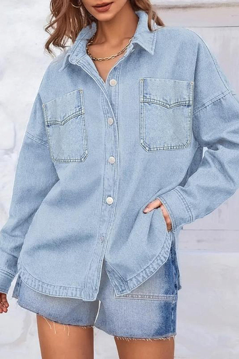 Trendy Women's Loose Denim Jacket
