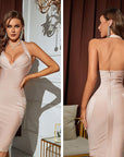 Elegant Halter Neck Bodycon Dress for Women