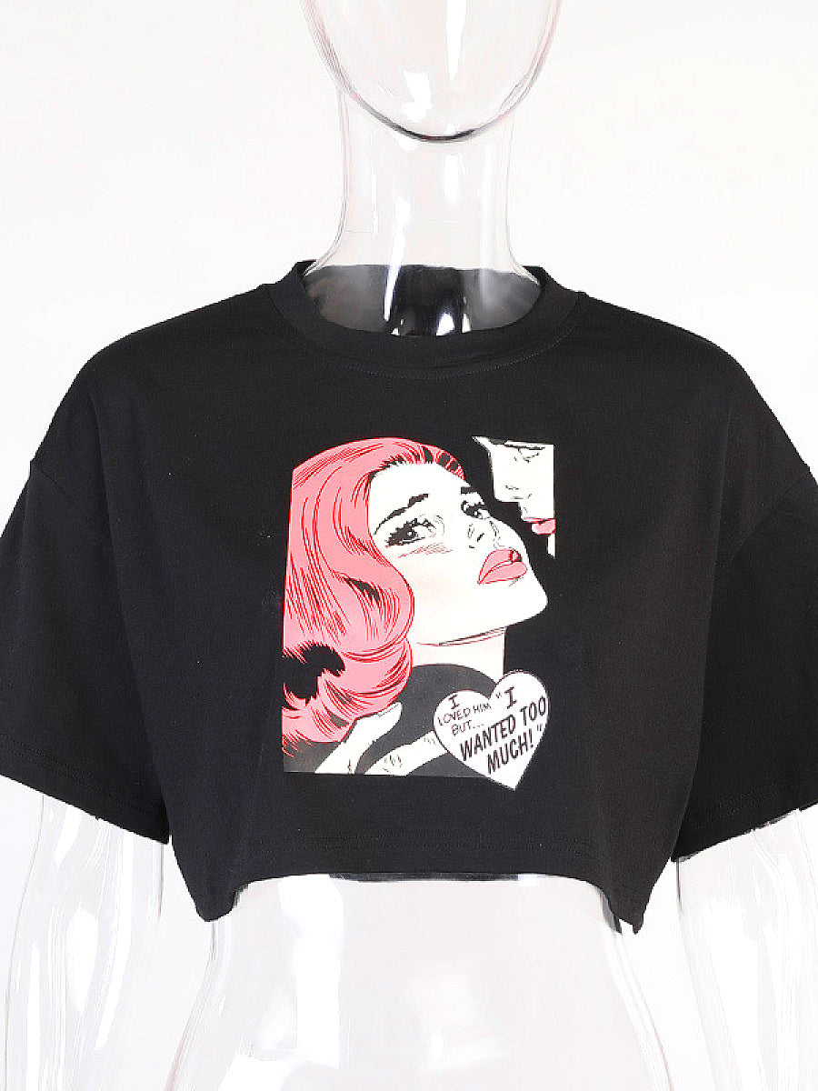 Trendy Short Sleeve Crop Top for Women