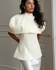 Elegant Chic Shawl Jacket Two-Piece Set