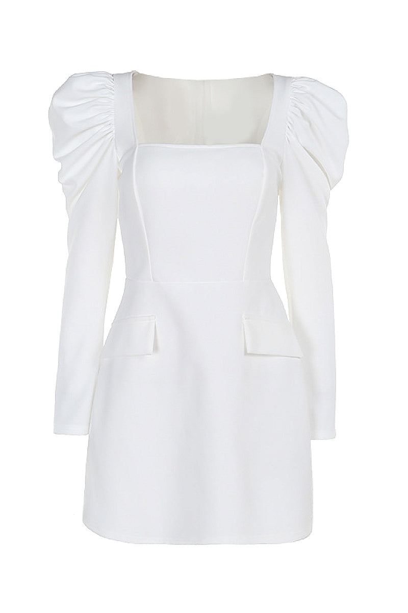 Elegant A-Line Dress with Long Sleeves