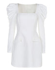 Elegant A-Line Dress with Long Sleeves