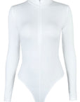 Spring Women's Sexy Slim Fit Zipper Bodysuit