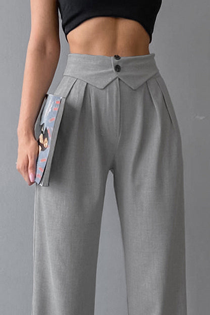 Rive Pleated Wide-Leg Trousers