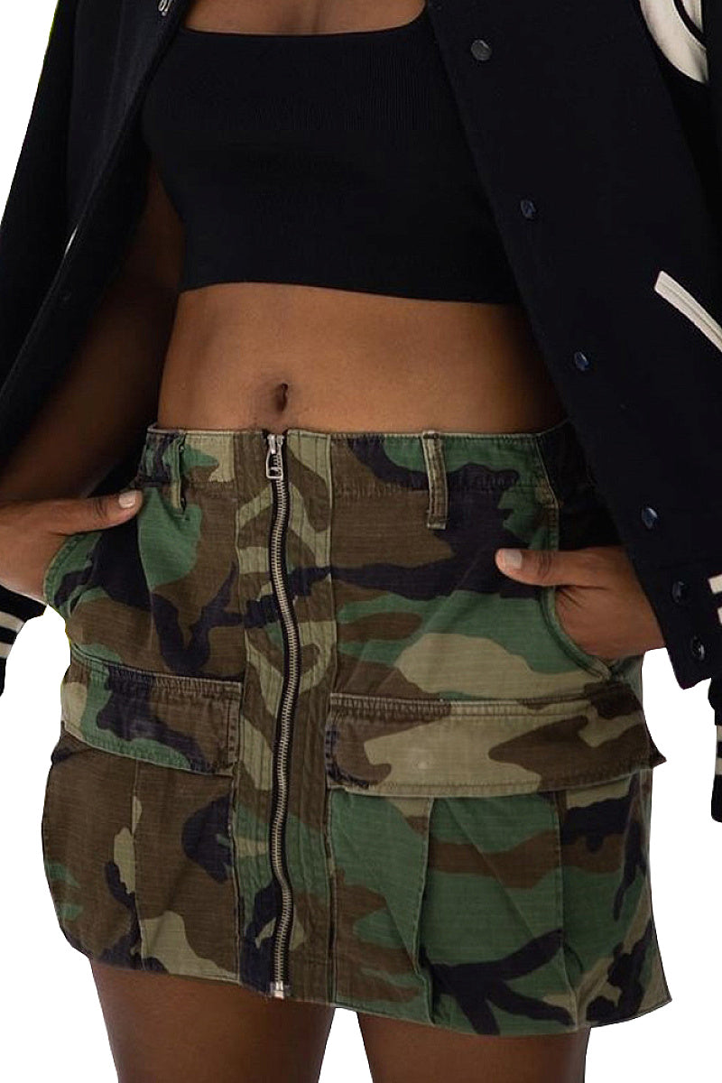 Fashion Camouflage Mini Skirt for Women