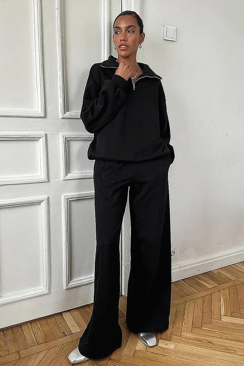 Fashionable Pink Sweatshirt and Pants Set for Women