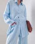 Summer Loose Cotton Linen Two-Piece Set for Women